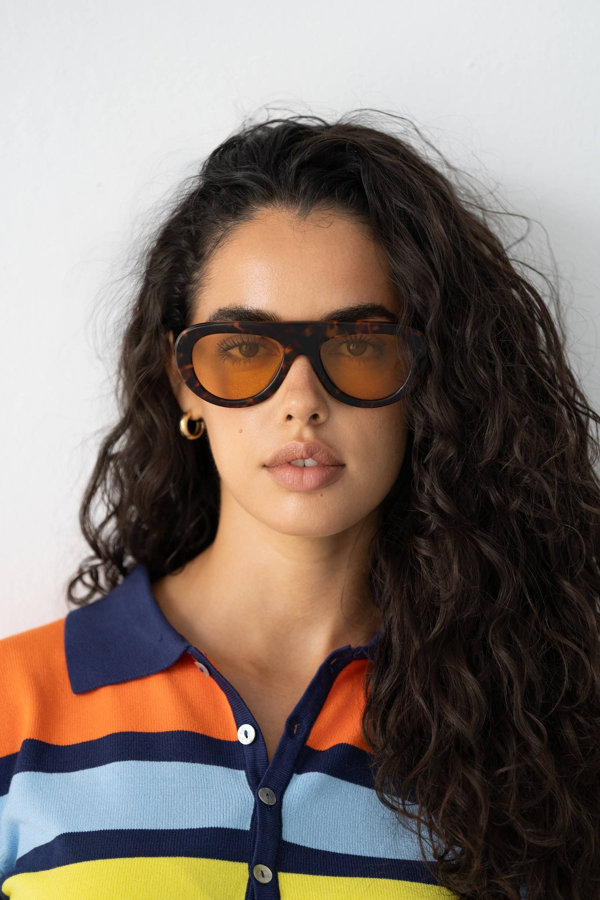 Jetsetter Unisex Aviator Sunglasses - Tortoise / Yellow