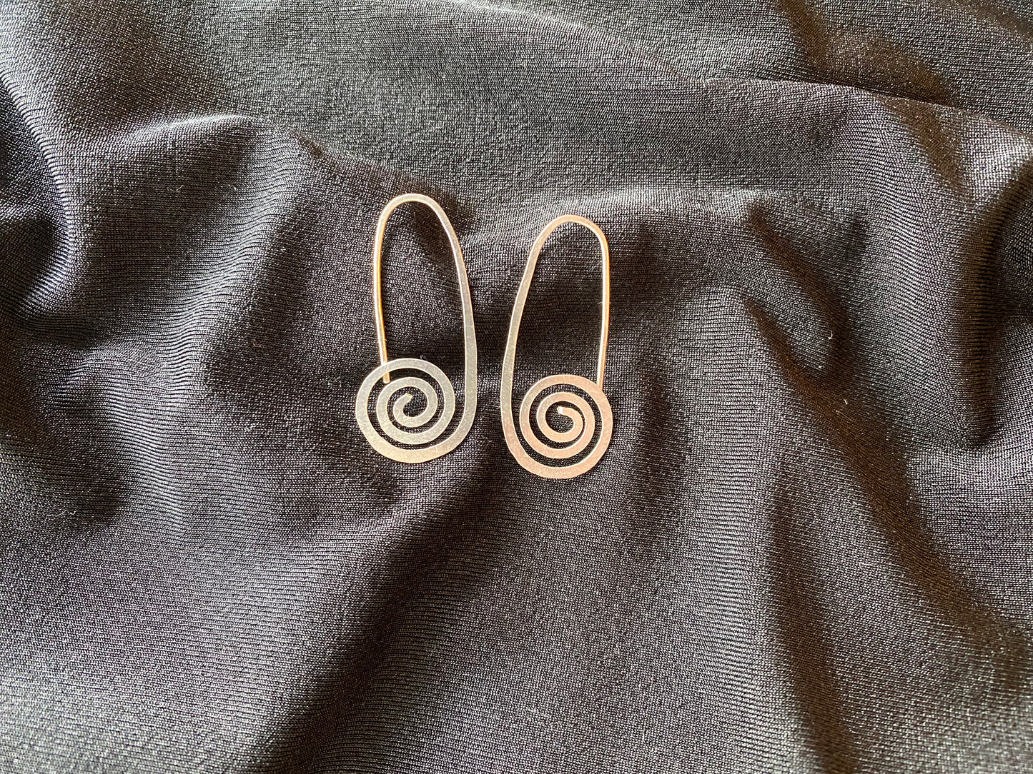 Silver Spiral Earrings
