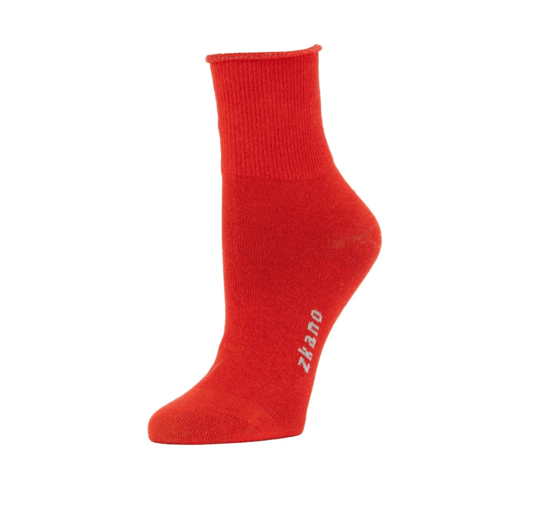 Emmy - Organic cotton crew socks - Tomato