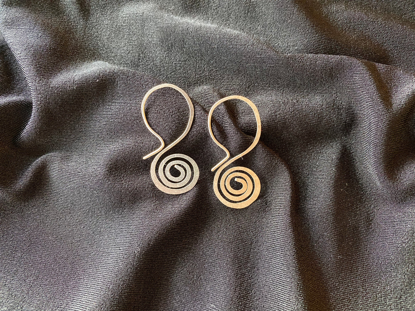 Silver Spiral Earrings