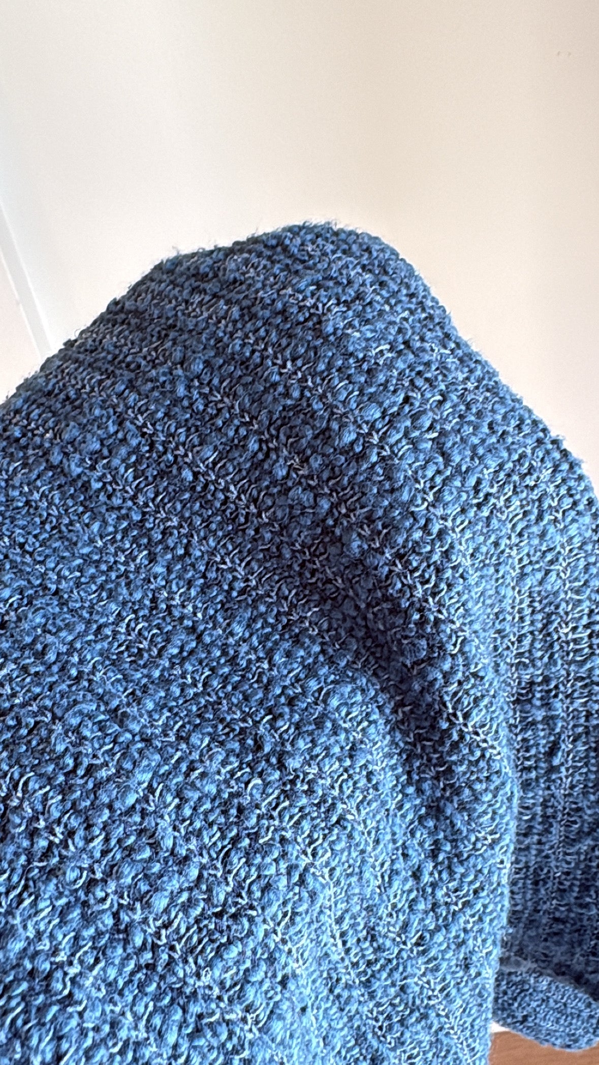 Linen/Cotton Marled Knit Reversible Vest - Indigo