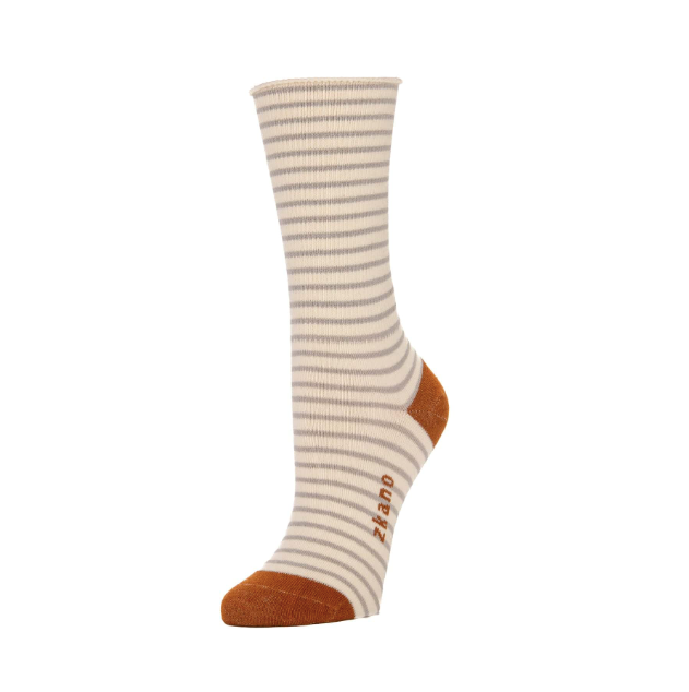 Organic Cotton Roll Top Socks - Natural