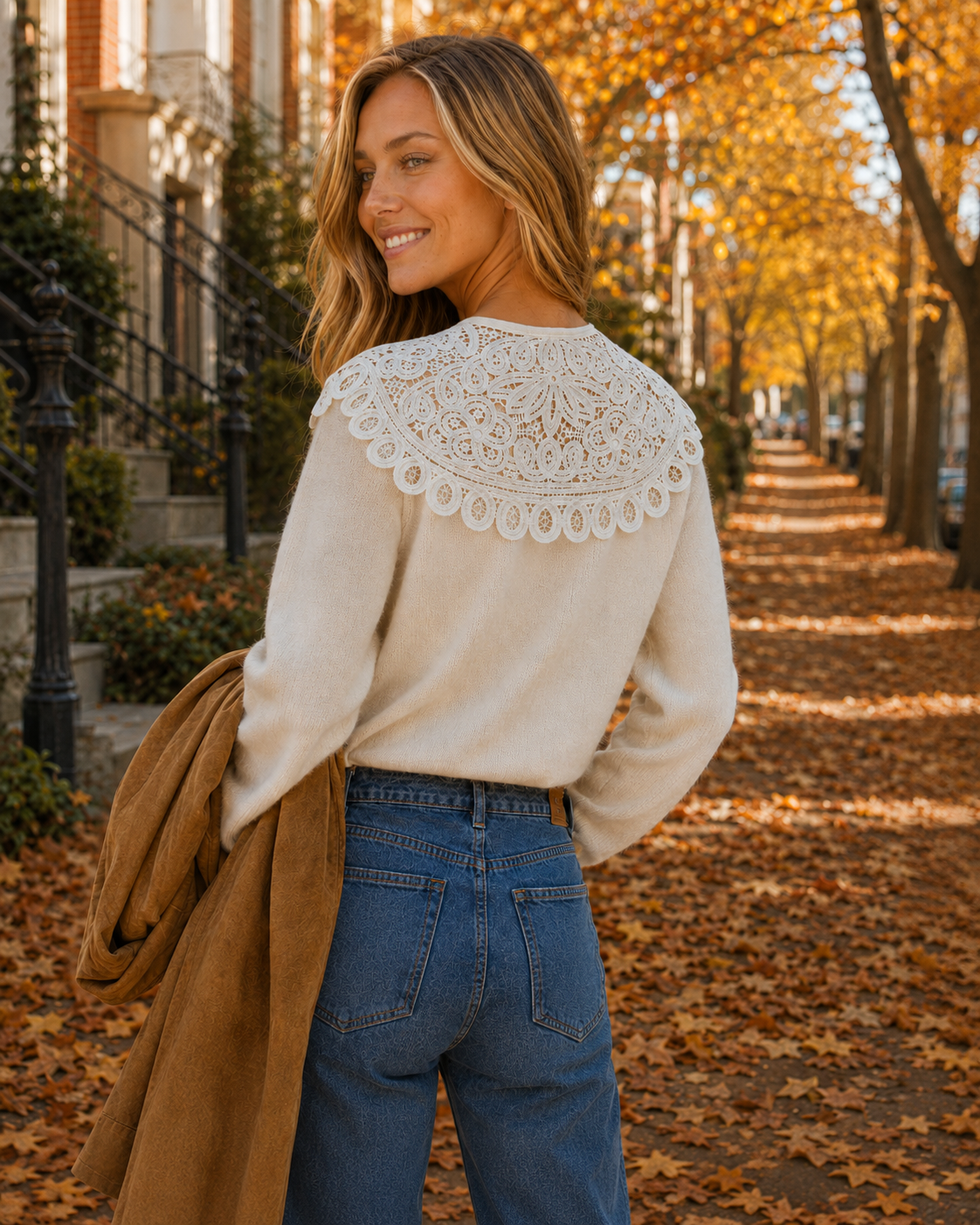 Lizzy Crochet Tie-Front Collar