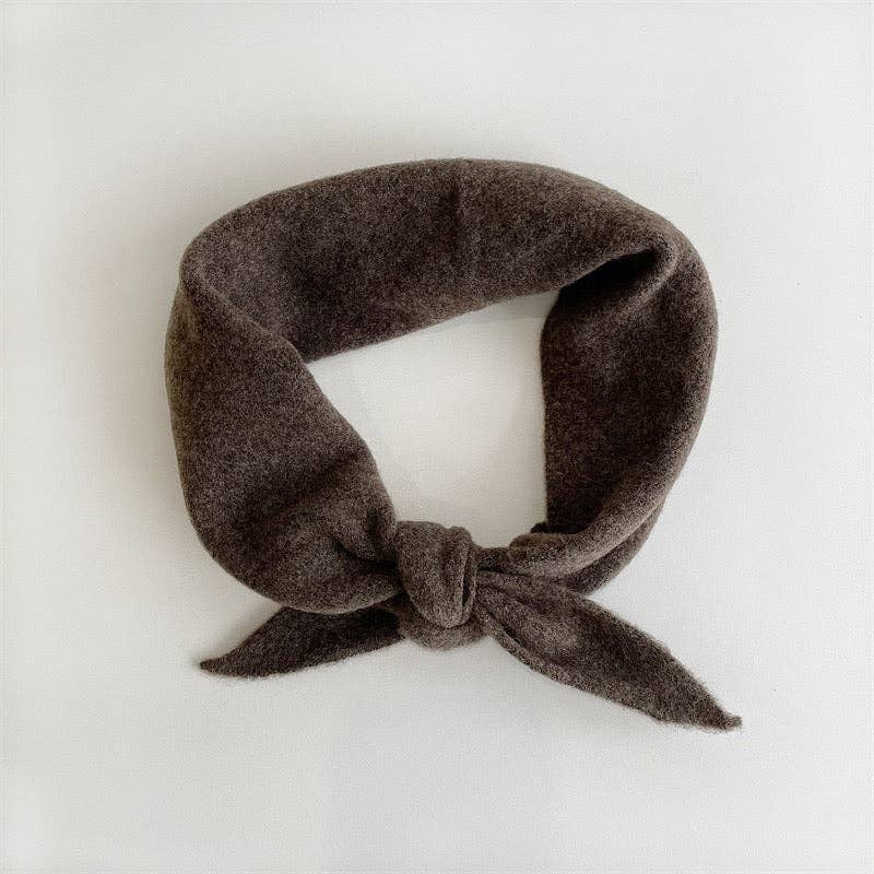 Soft Marino Wool Triangle Scarf - Chocolate