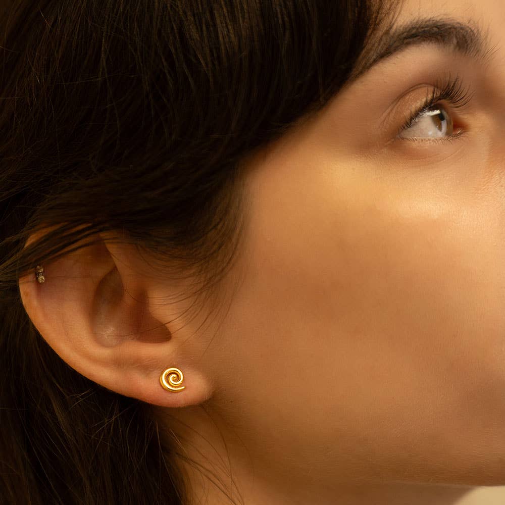 Spiral Stud Earrings
