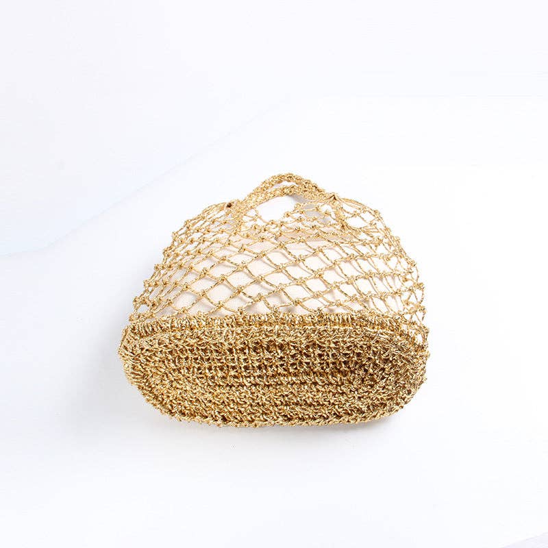 Gold Lamé Braided Bag