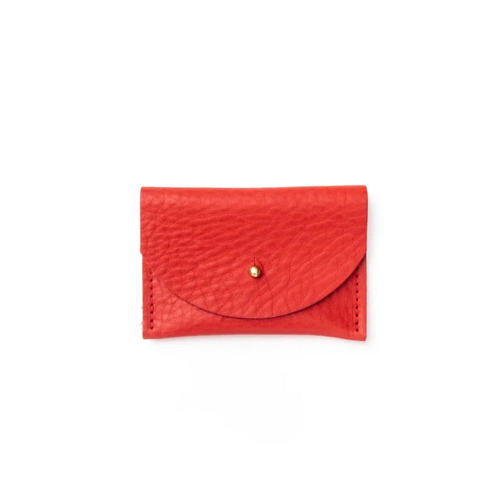 Leather Card Case - Tomato