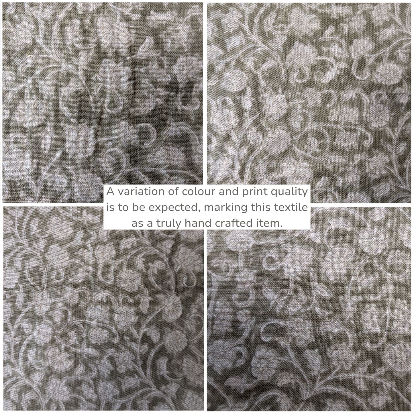 Block Printed Linen Pillow 20" x 20" - Olivia