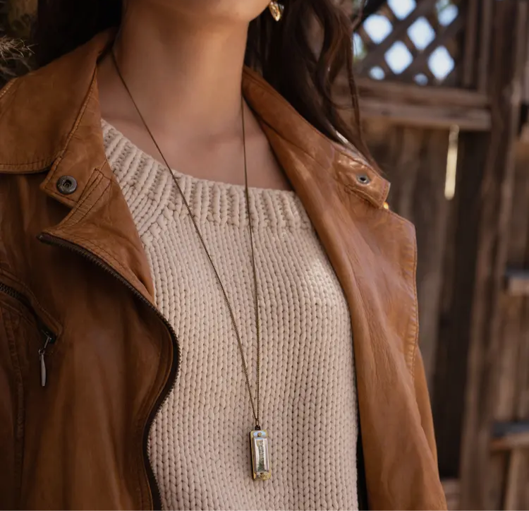 Tiny Harmonica Necklace