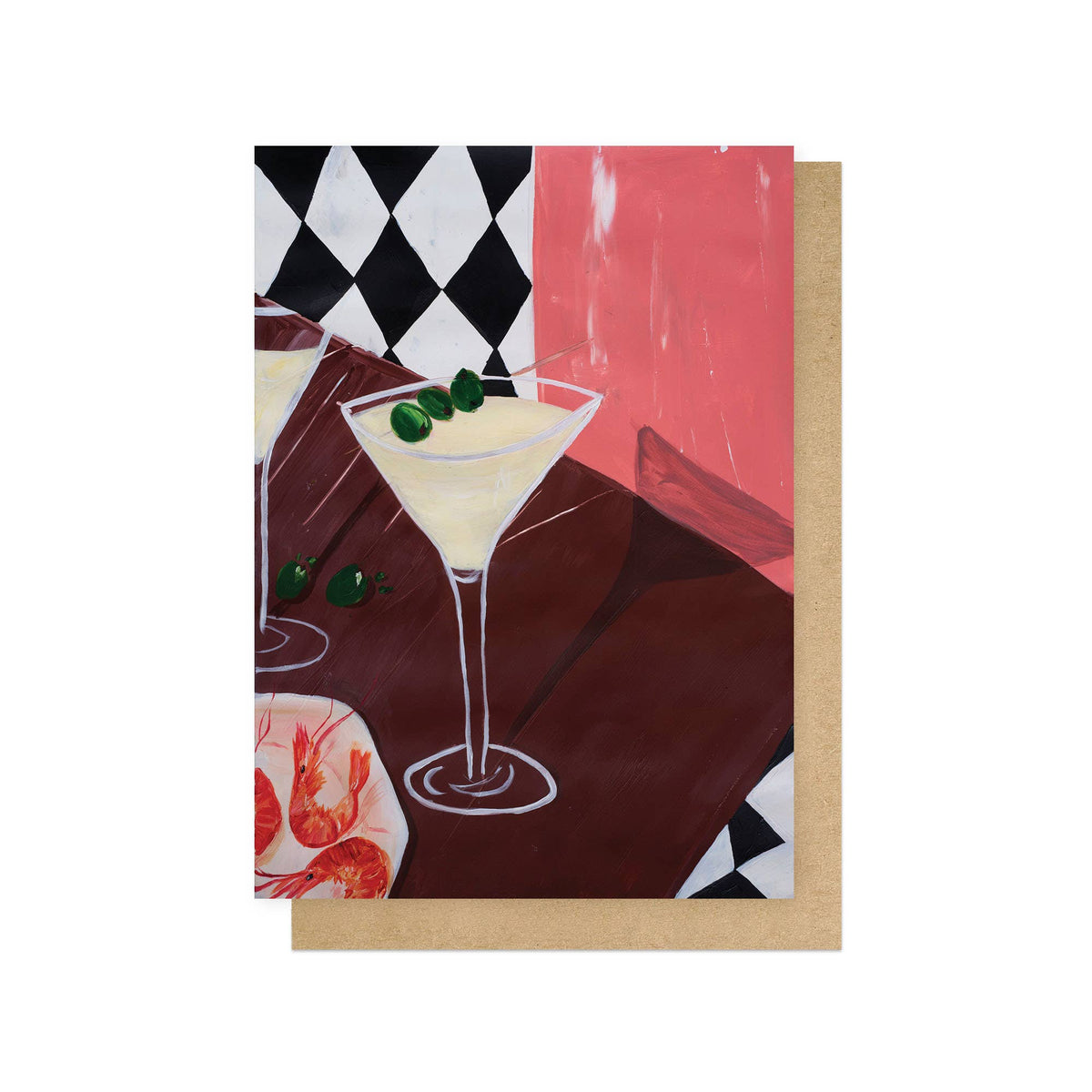 Martini + Olives Greeting Card