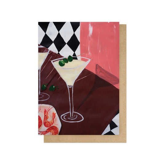 Martini + Olives Greeting Card