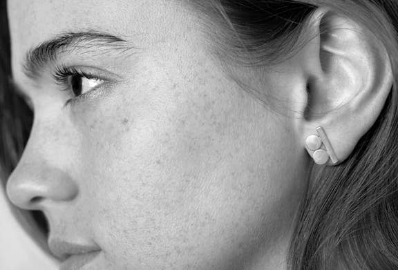 Anjali Studs: Silver