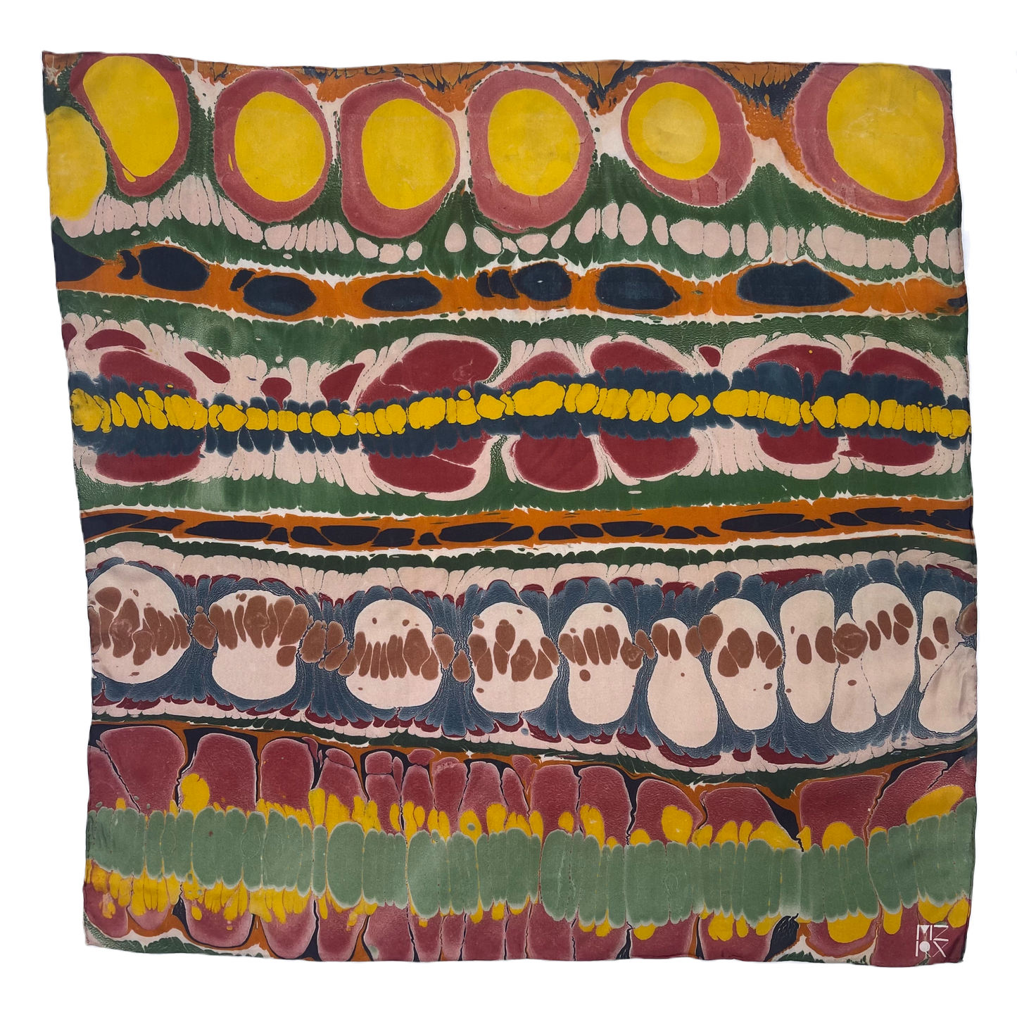 Ruby Stripe Silk Bandana