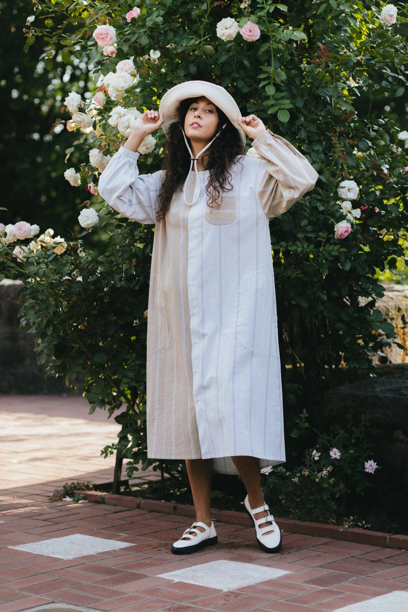 Gardener's Hat - Natural Sashiko