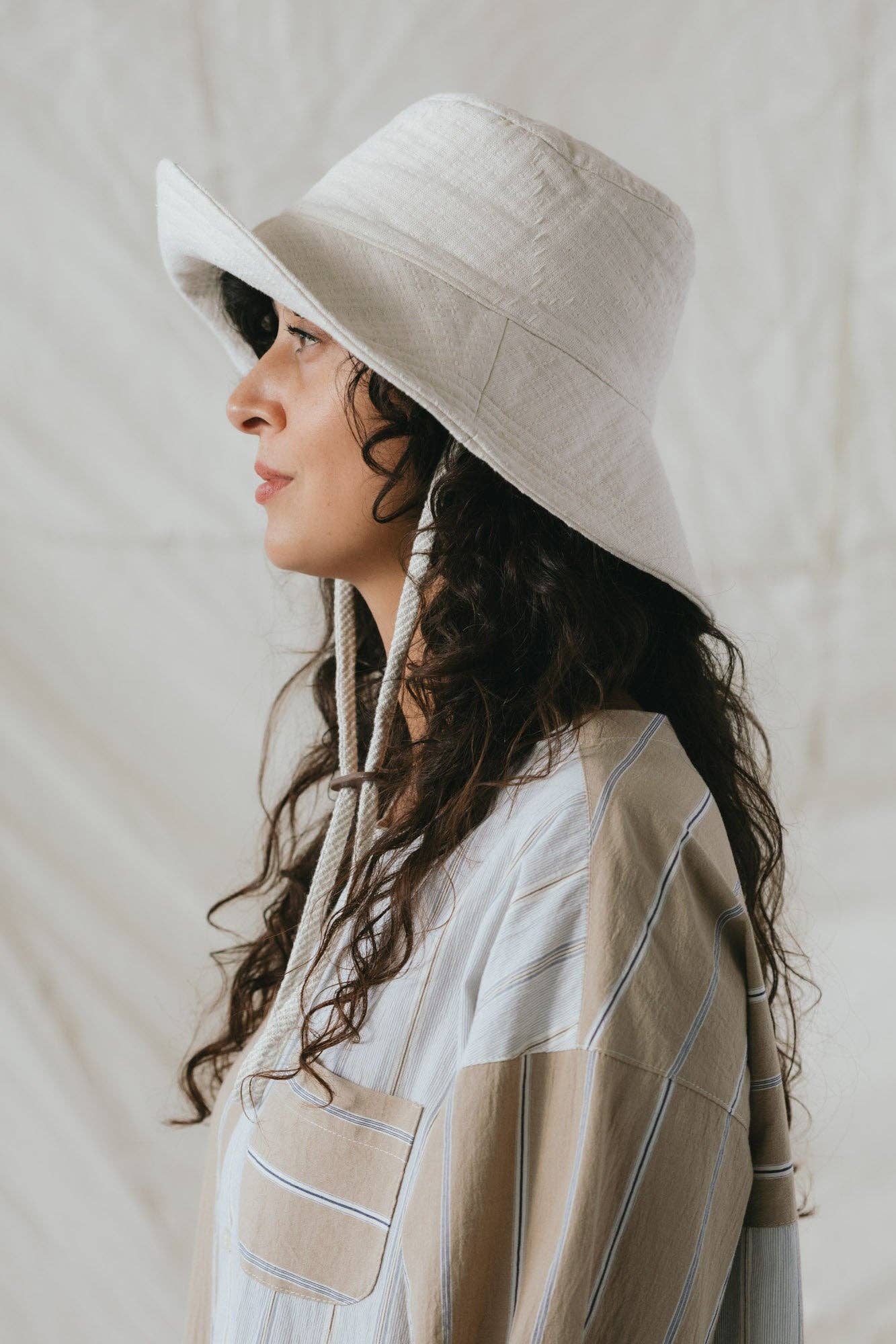 Gardener's Hat - Natural Sashiko