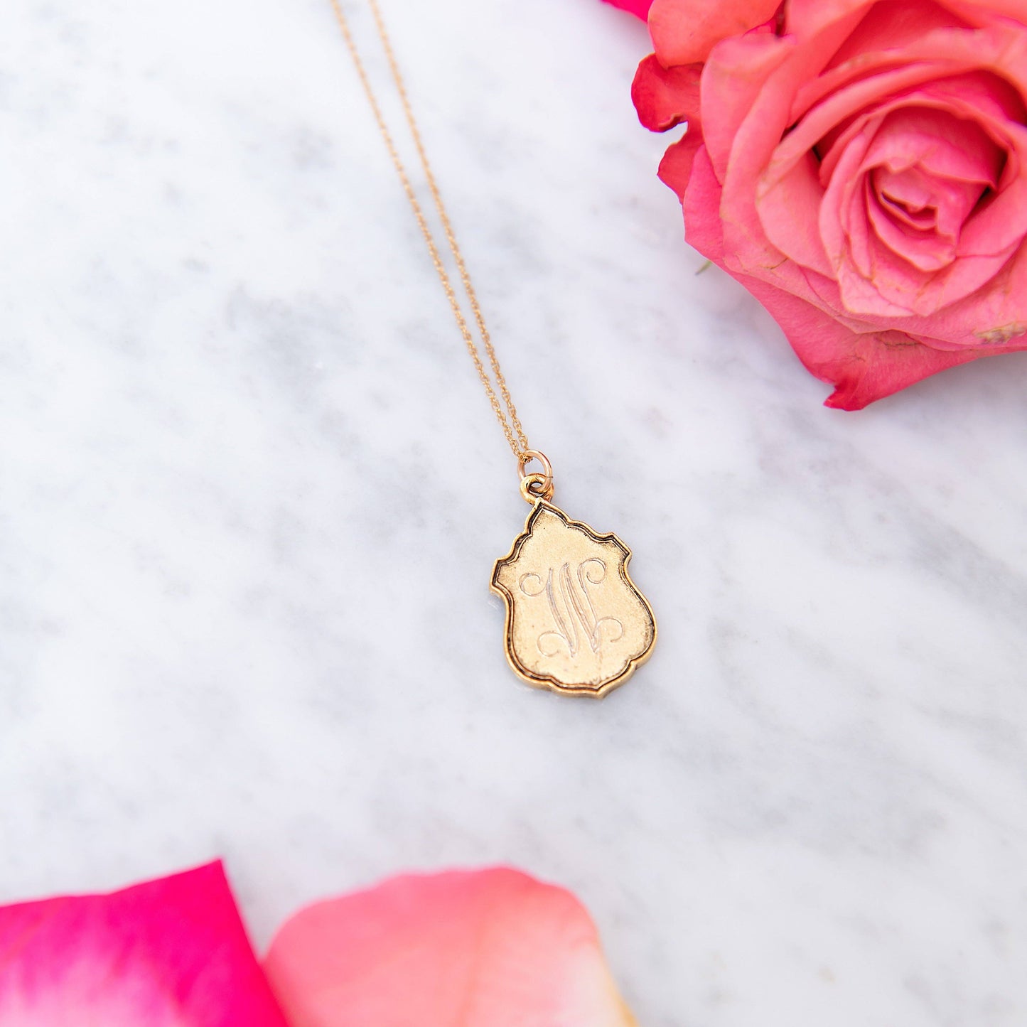 Antique Royal Crest in 30" Chain
