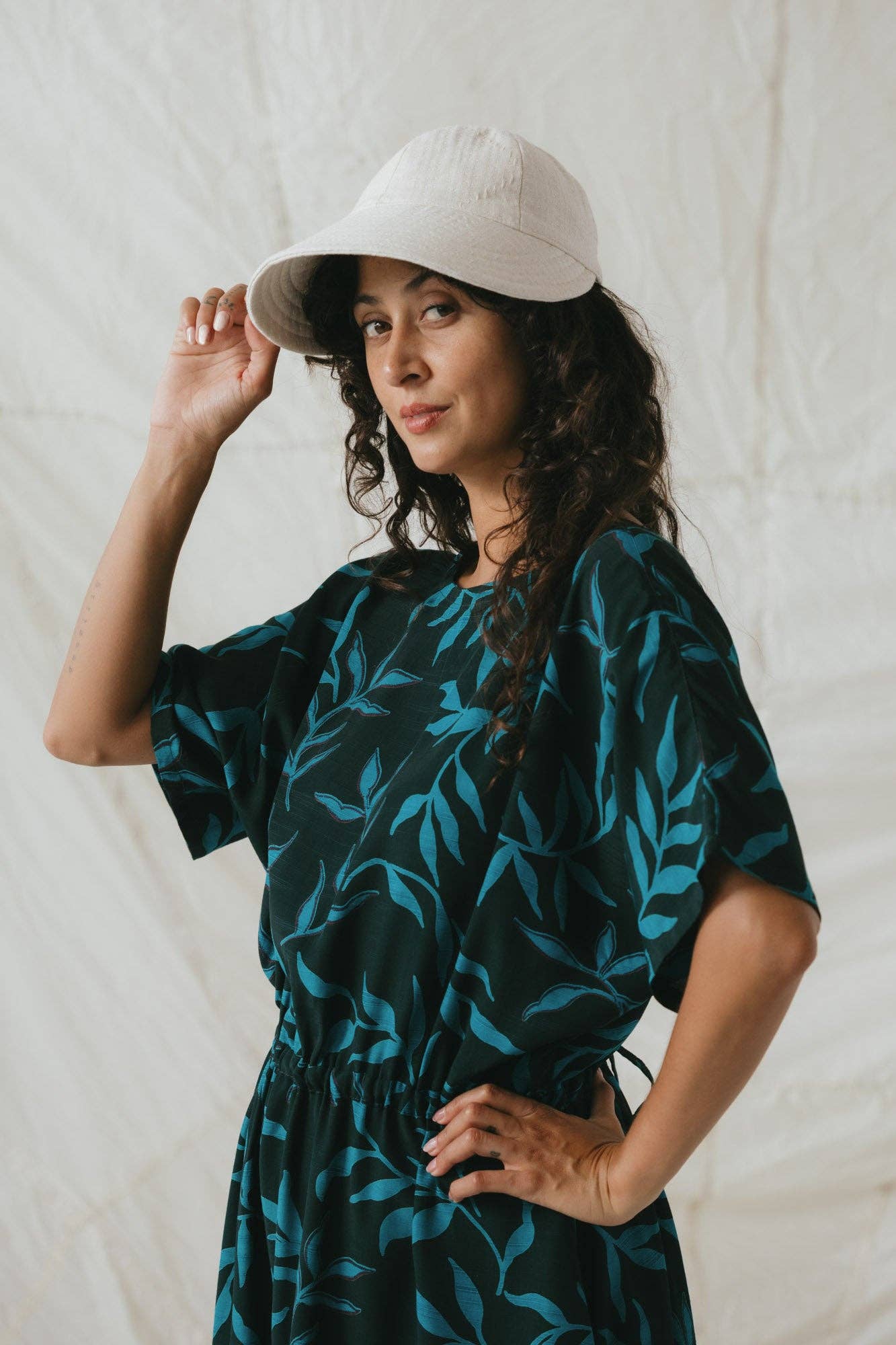 Soleil Hat - Natural Sashiko