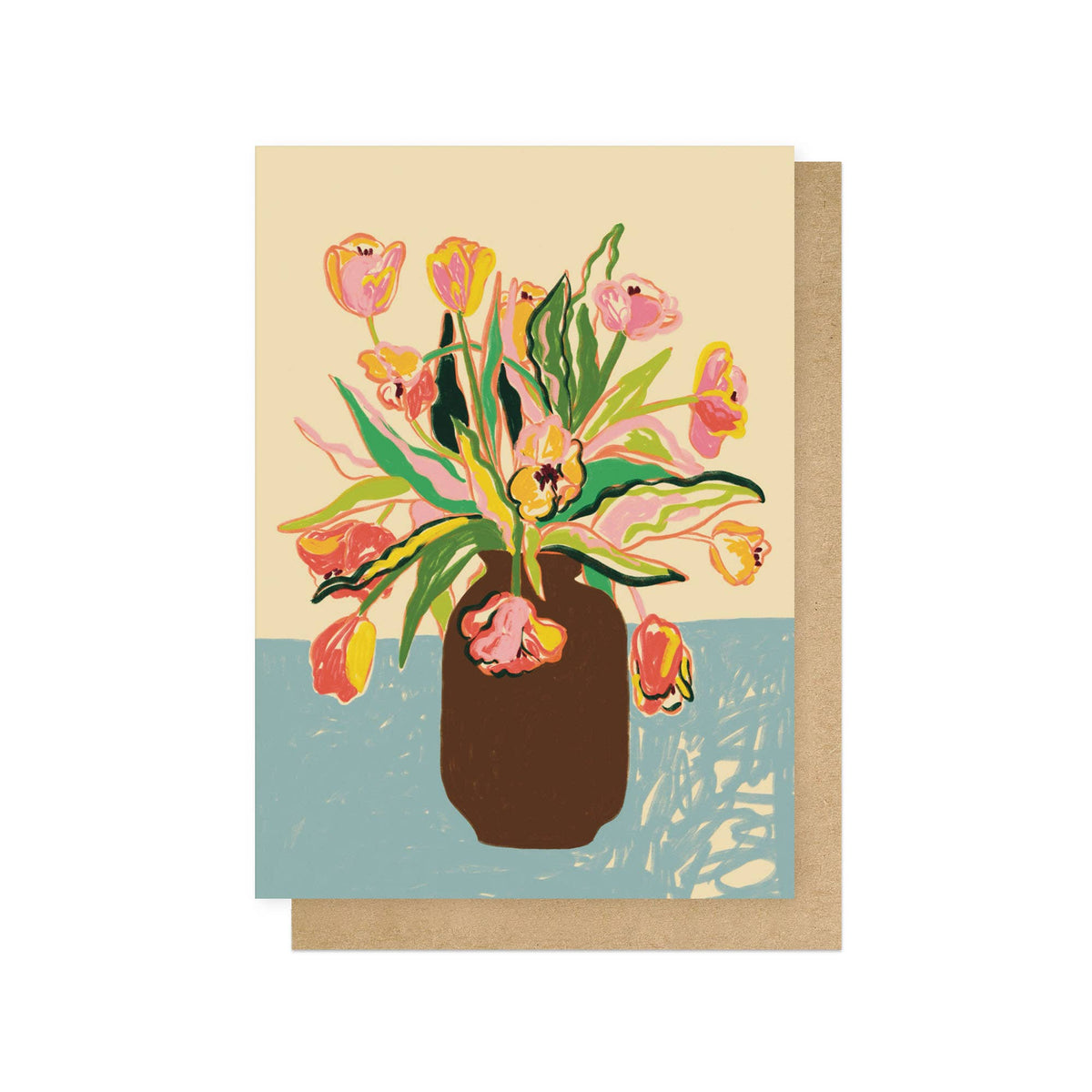 Tulips Vase Greeting Card