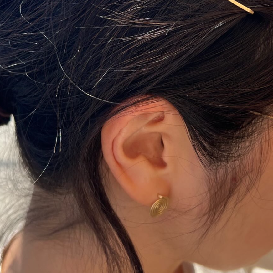 Gold Spiral Studs