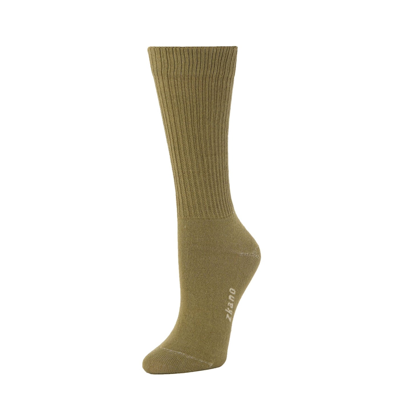 Organic Cotton Rib Knit Socks - Olivine