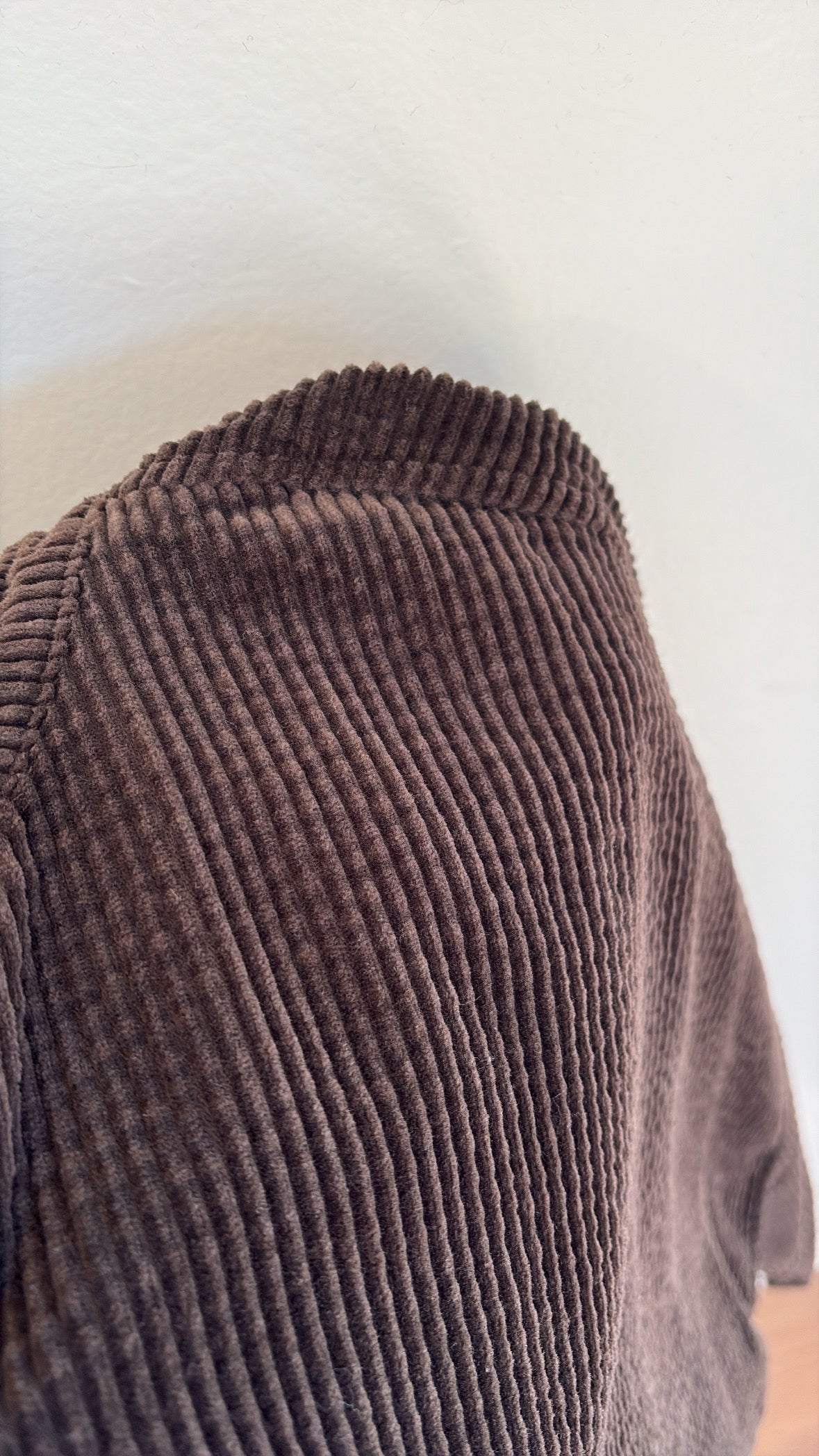 Cotton Wide Wale Corduroy Shirt - Chocolate