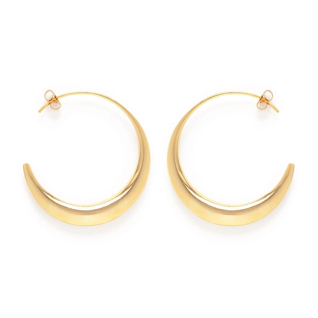 Crescent Moon Hoops