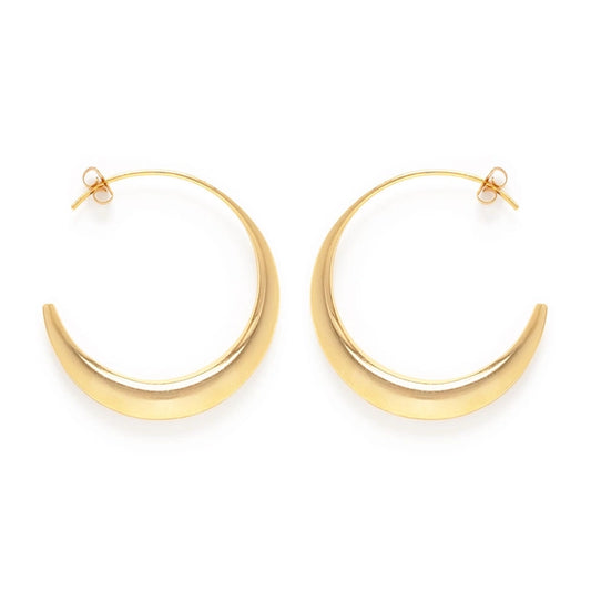 Crescent Moon Hoops