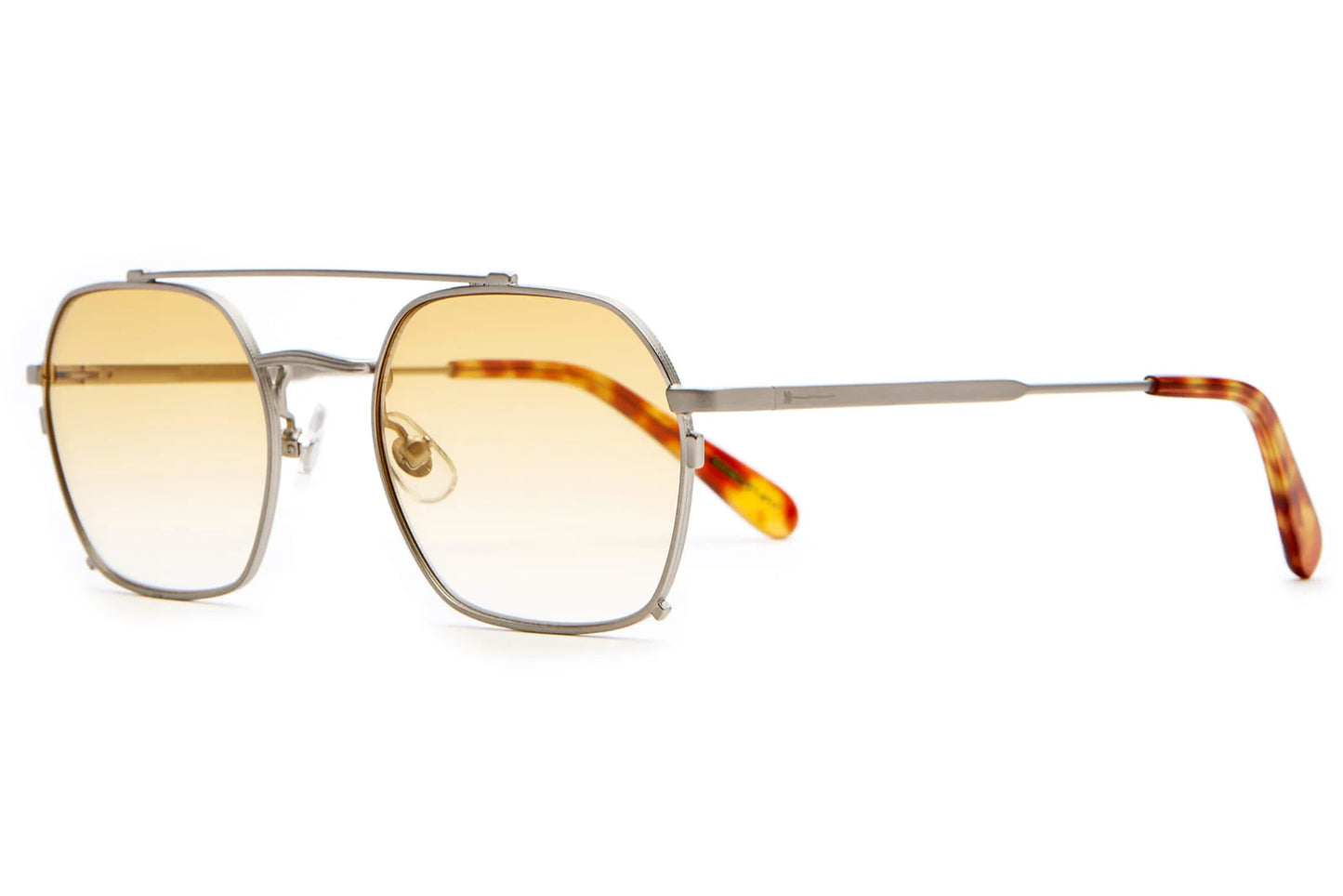 The Jazz Safari - Brushed Silver & Havana Tortoise Bio / Honey Gradient