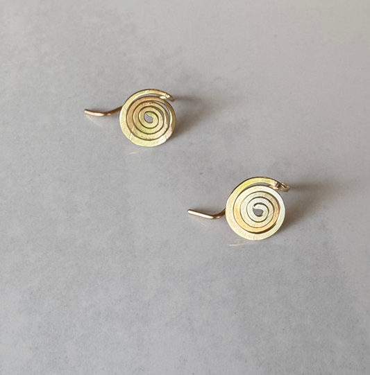 Gold Spiral Studs