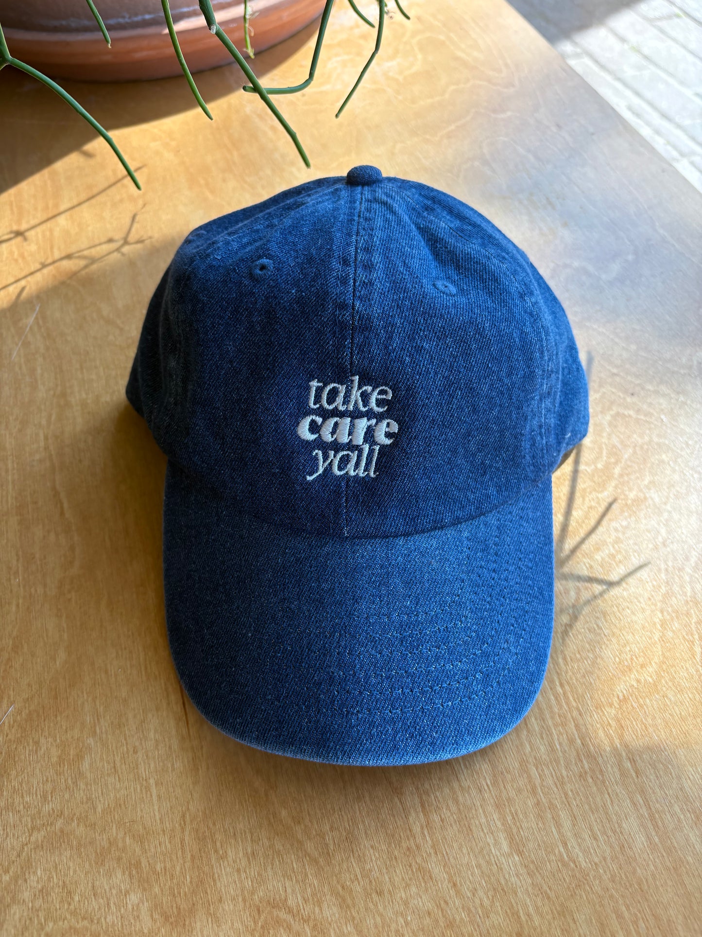 Take Care Yall Hat Denim