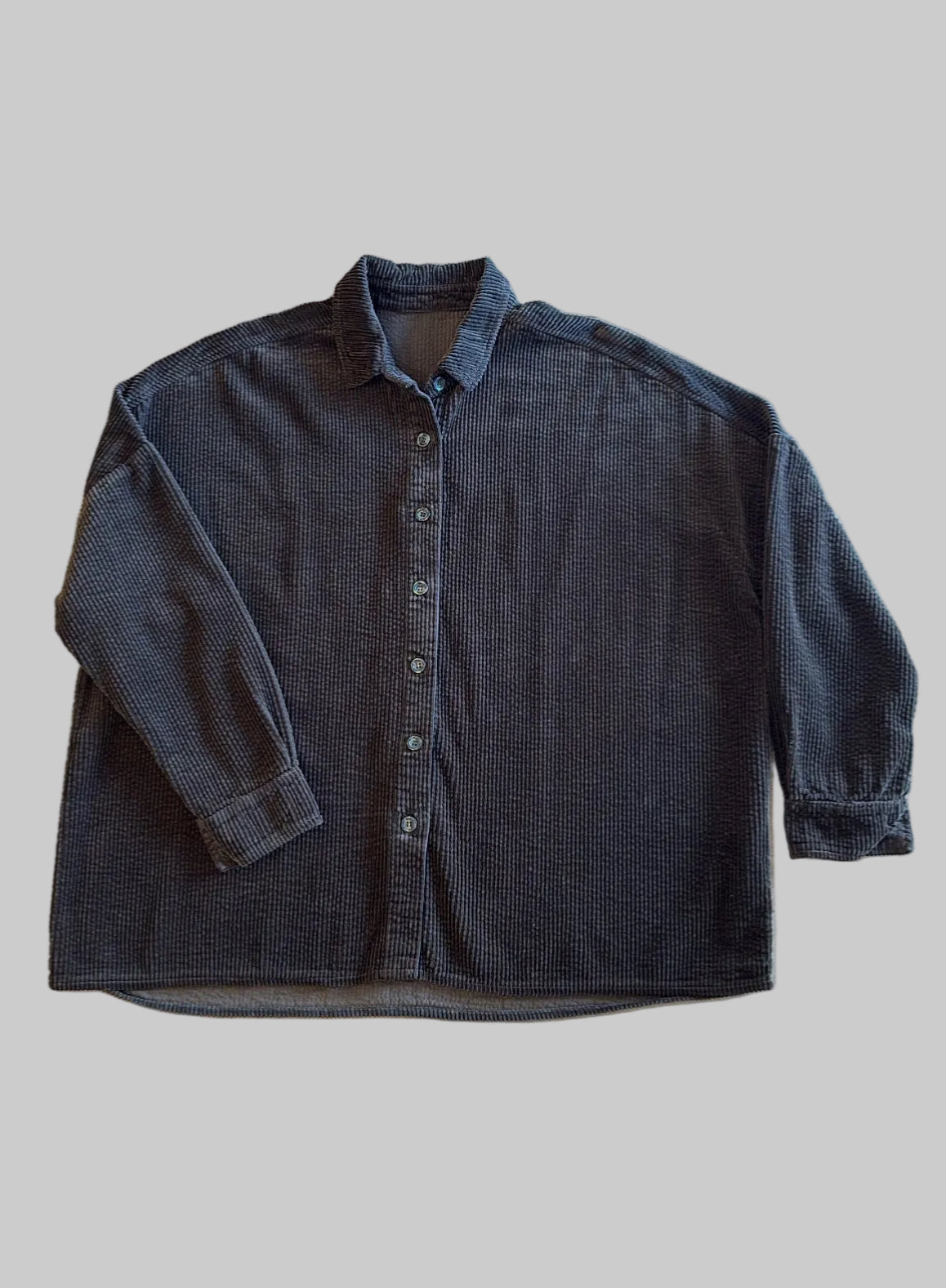 Cotton Wide Wale Corduroy Shirt - Chocolate