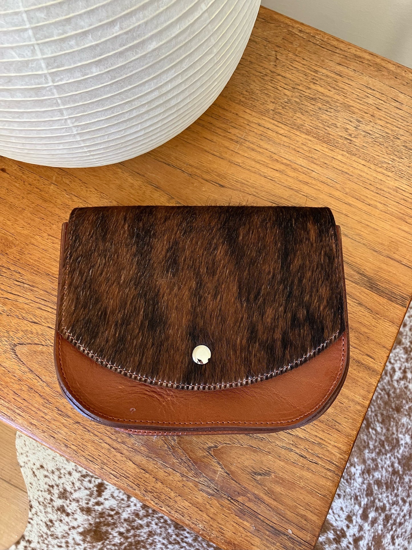 Hair-On Cowhide Saddlebag