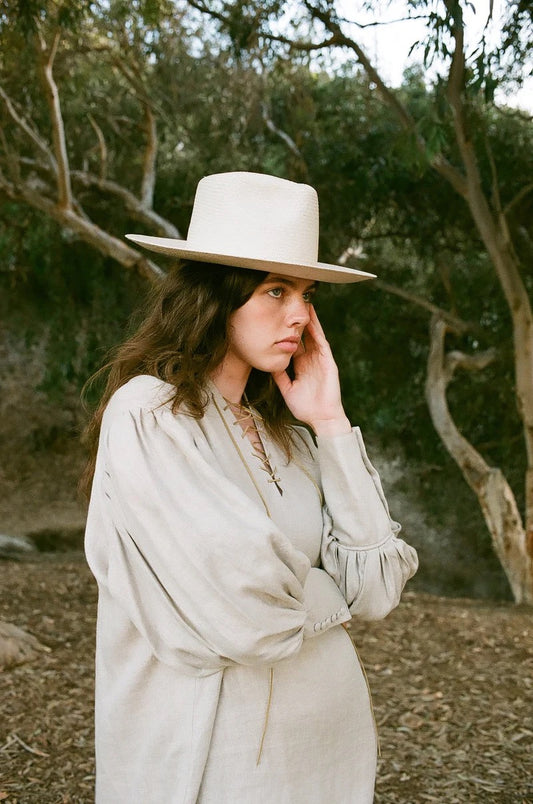 Cavell Straw Hat - Creme