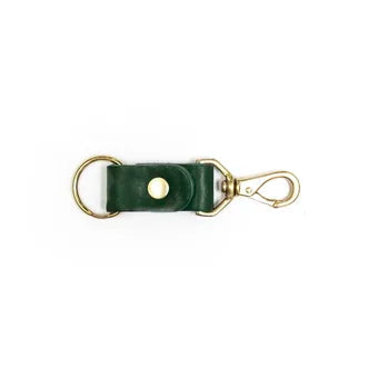 Leather Keychain - Kelp