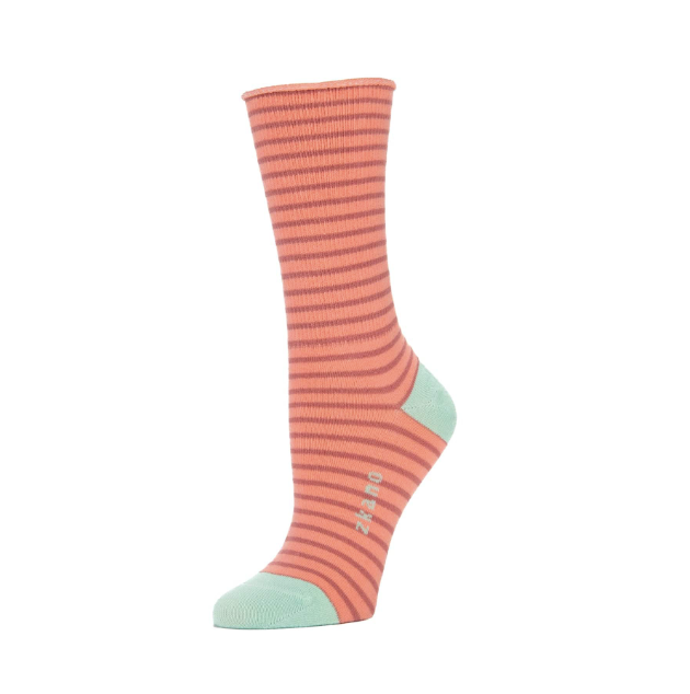 Organic Cotton Roll Top Socks - Blush