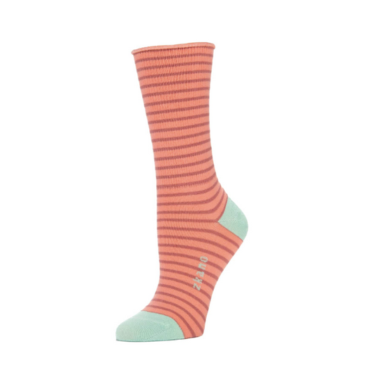 Organic Cotton Roll Top Socks - Blush