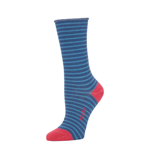 Organic Cotton Roll Top Socks - Cornflower