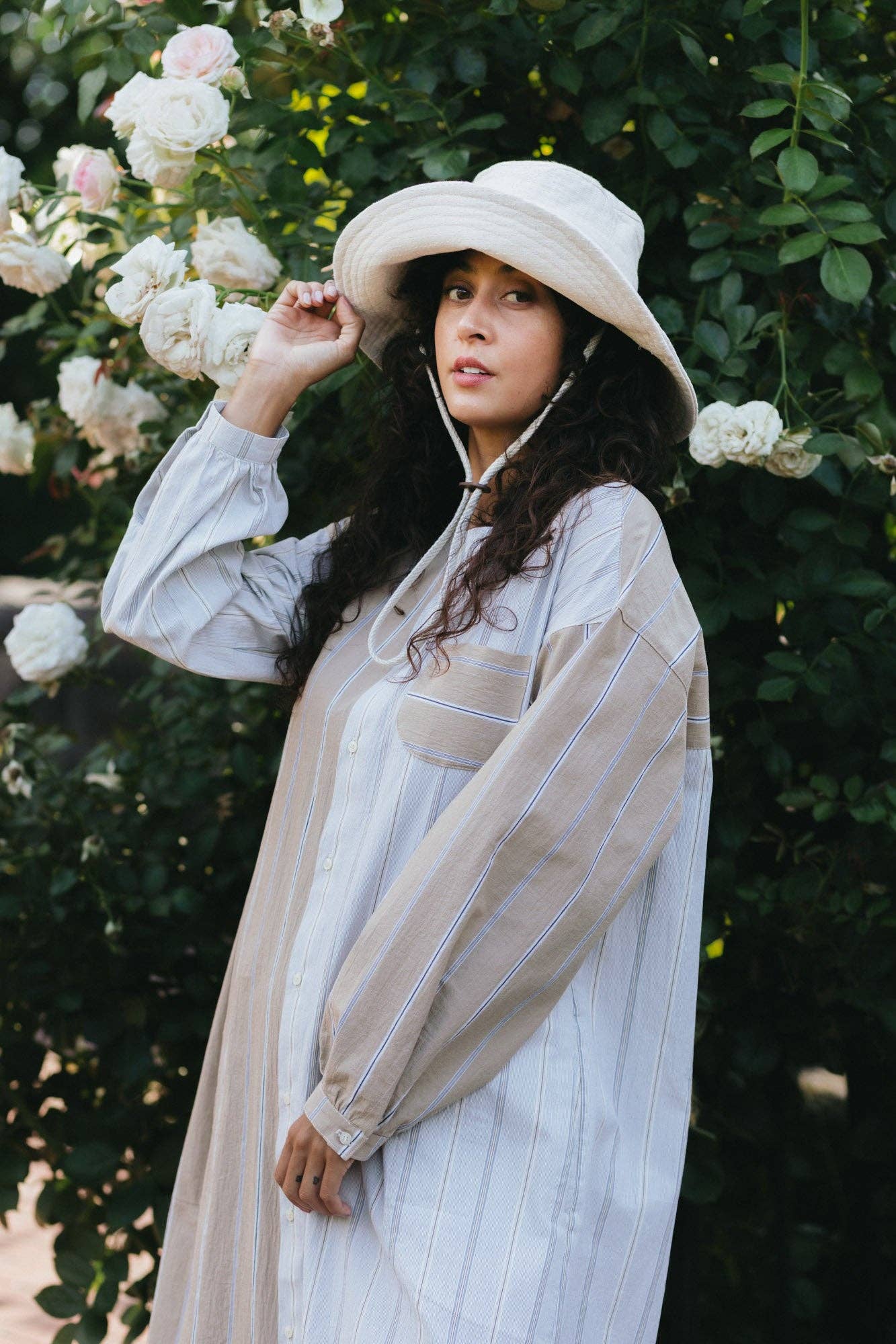 Gardener's Hat - Natural Sashiko