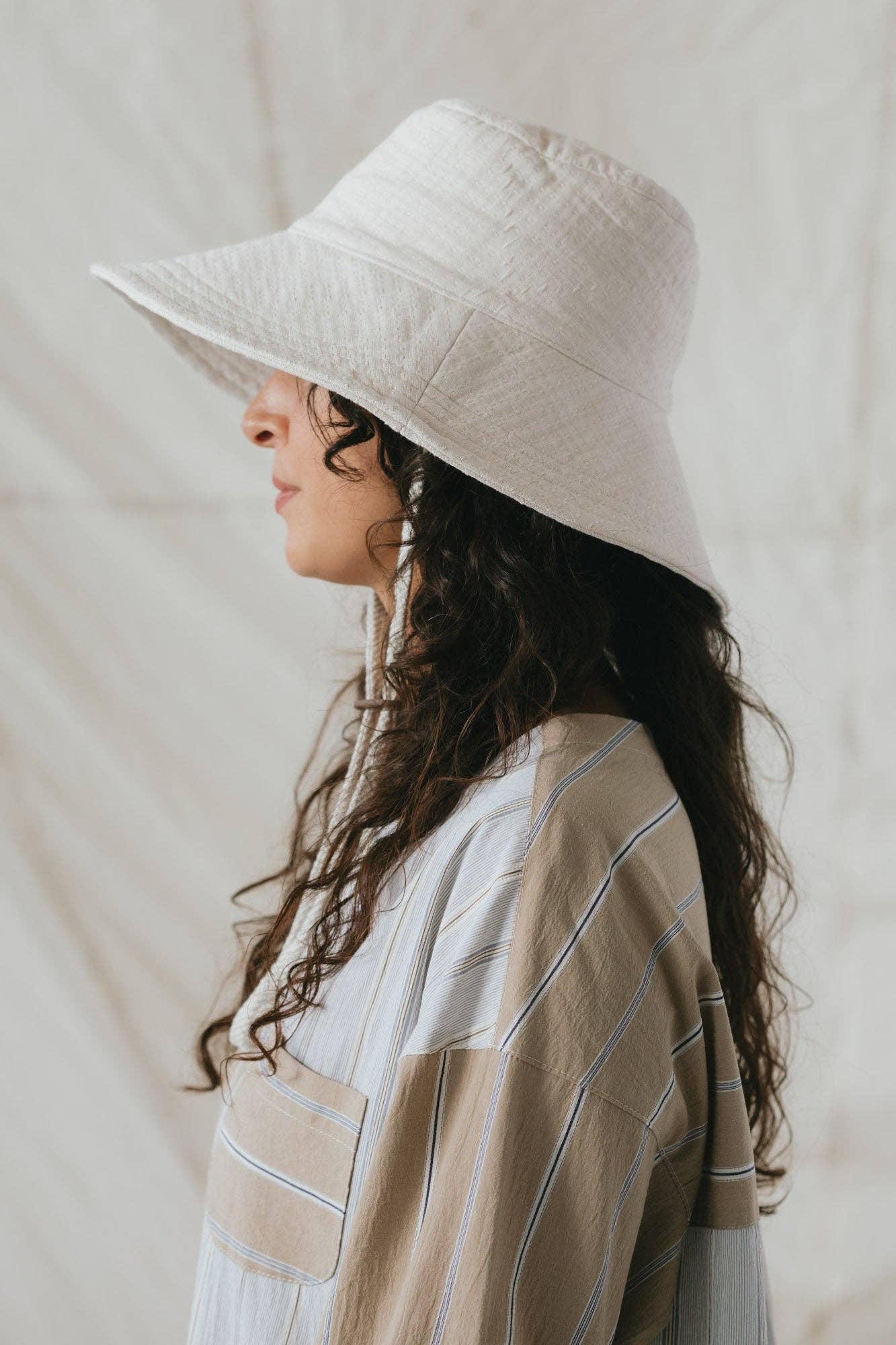 Gardener's Hat - Natural Sashiko