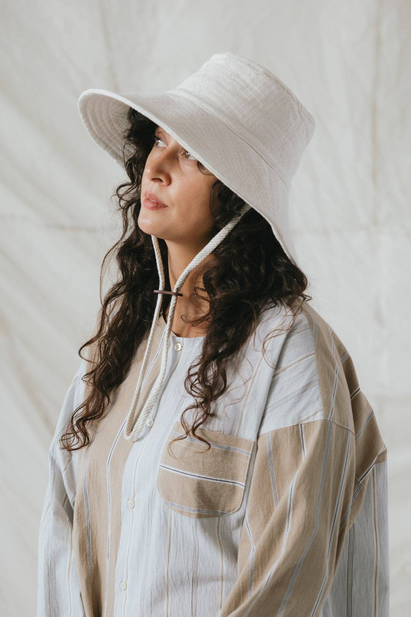 Gardener's Hat - Natural Sashiko