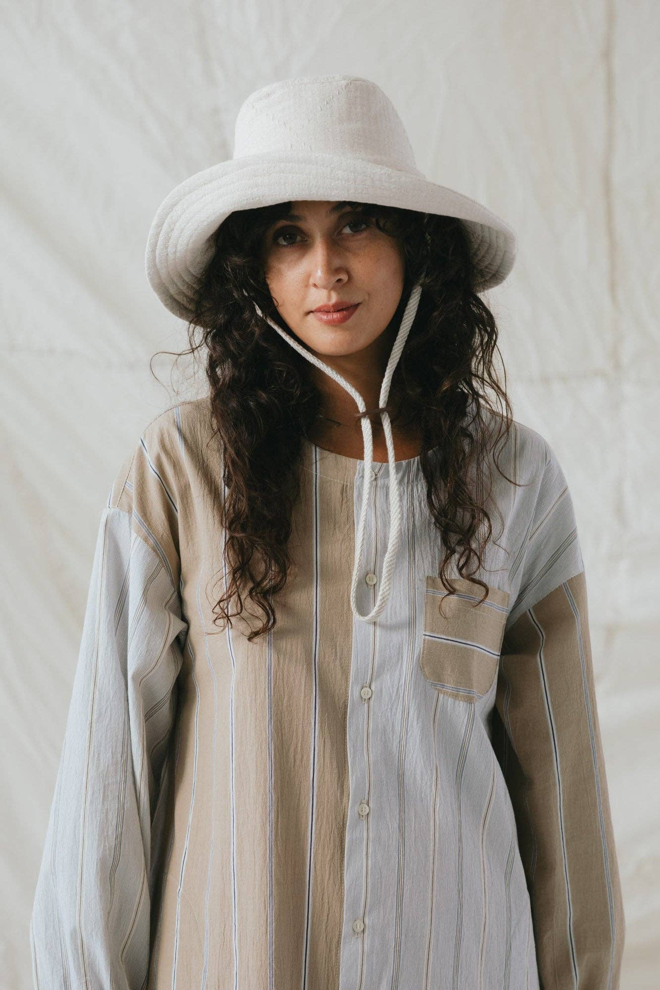 Gardener's Hat - Natural Sashiko