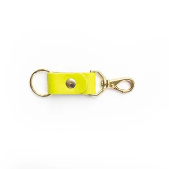 Leather Keychain - Chartreuse