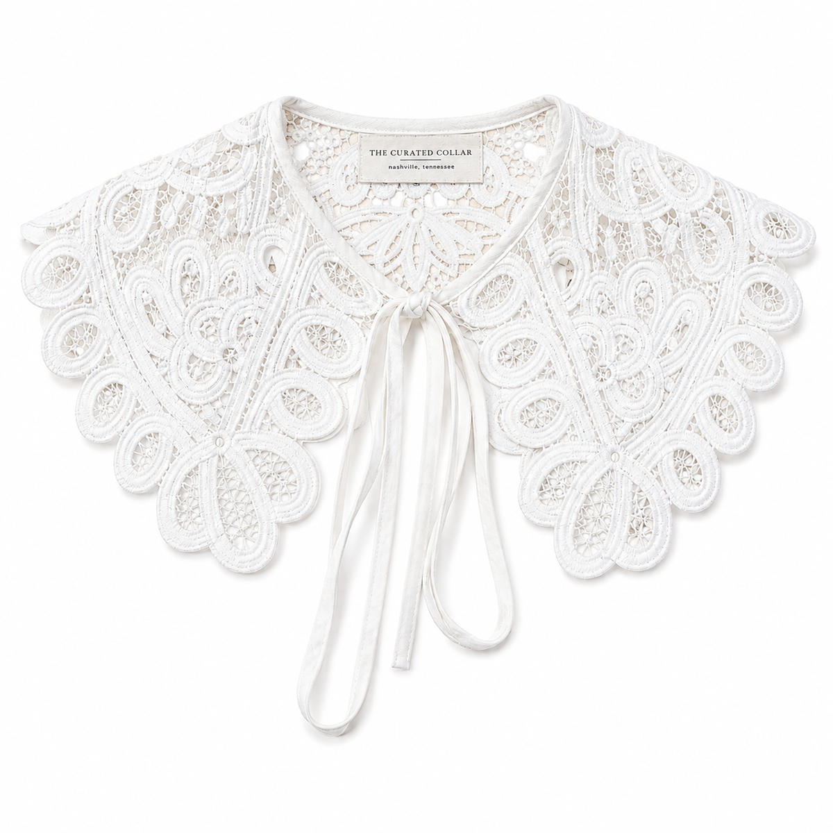 Lizzy Crochet Tie-Front Collar