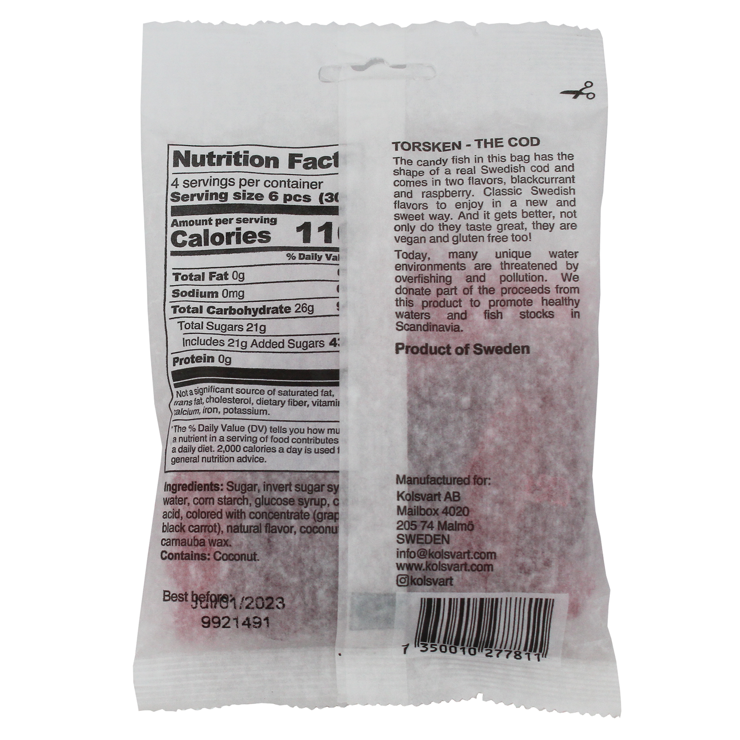 Kolsvart - Raspberry & Blackcurrant Swedish Fish