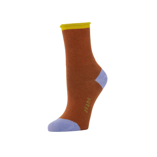 Color Block - Organic Cotton 1/2 Crew Socks